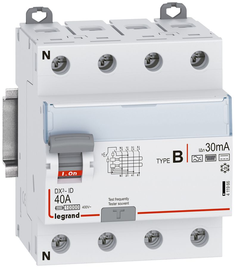 Interruttore differenziale Legrand DX3, 4P 40A 30mA tipo B 10kA