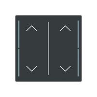 Tasterabdeckung ABB SIDUS touch 2-fach "Wippe-Auf/Ab" anthrazit