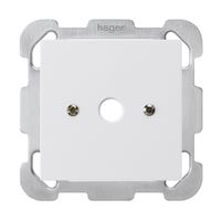 UP-Durchgangsdose kallysto weiss Ø9mm ohne Klemmeneinsatz mit Befestigungsplatte