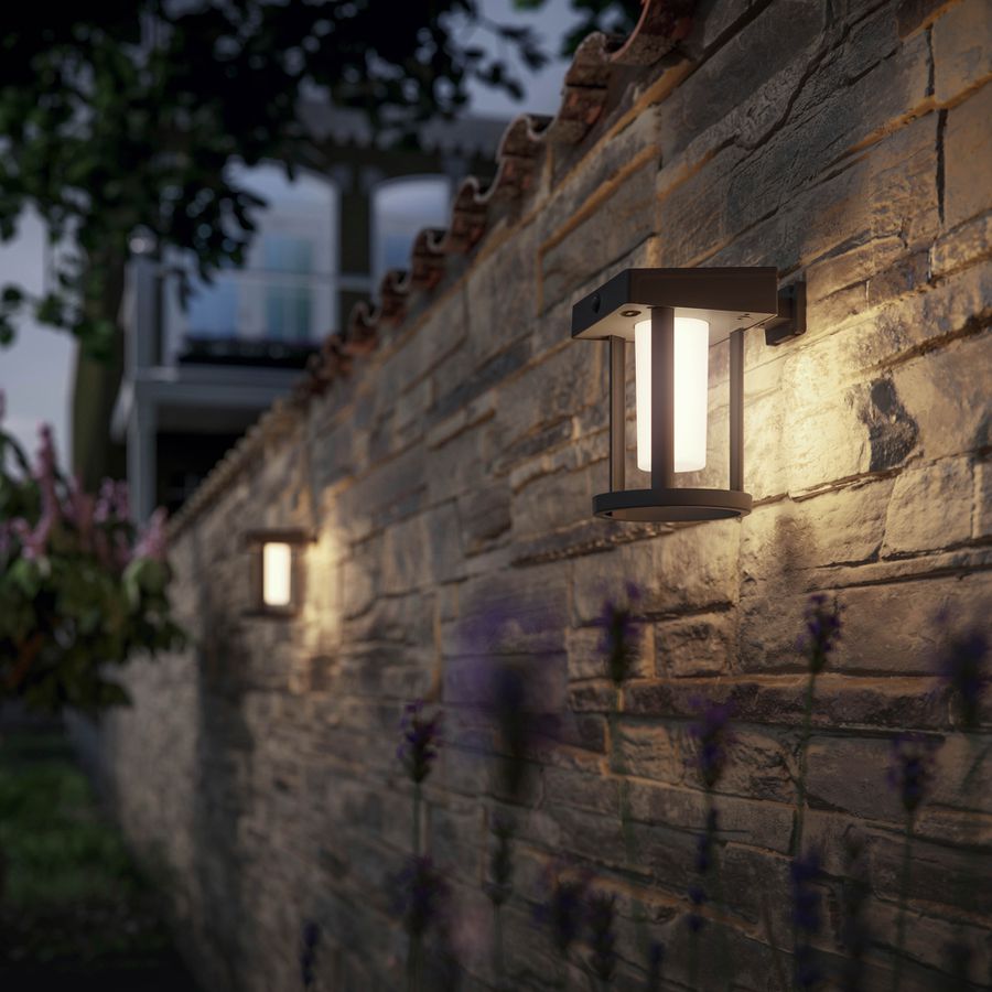 Applique LED Philips Camill Solar RD FR IR SEN 1.4W 250lm 830 IP44 noir