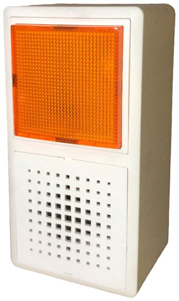 Lampe flash AP Hugentobler 316A 24V DC IP21 Xe 5J jaune sirène son continu