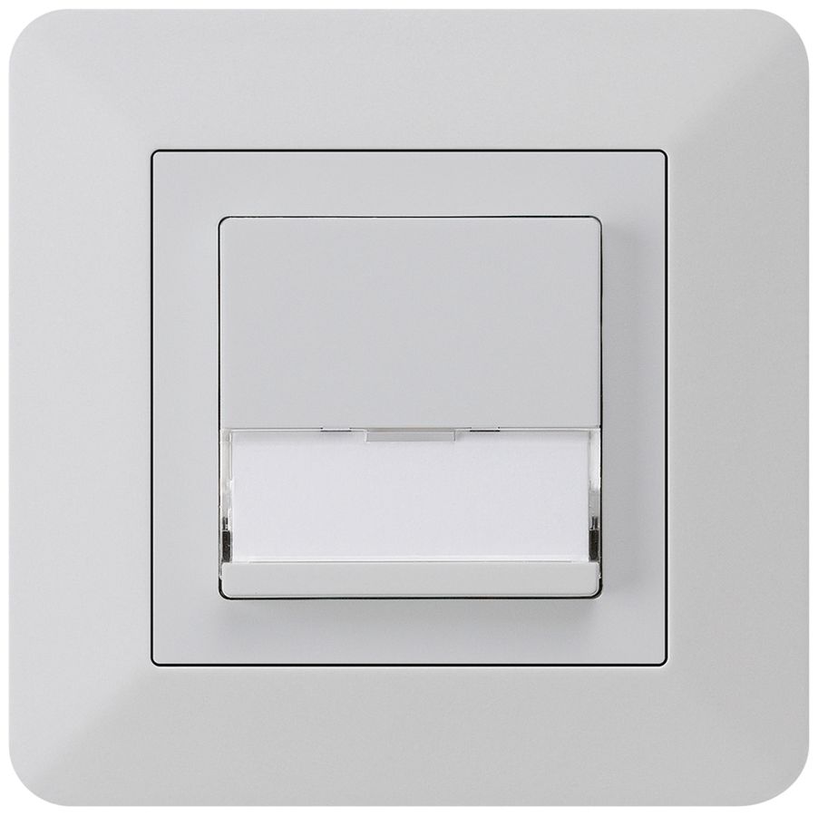 UP-SonnerieTaster kallysto.trend hellgrau A/1L mit Namensschild 37×15mm