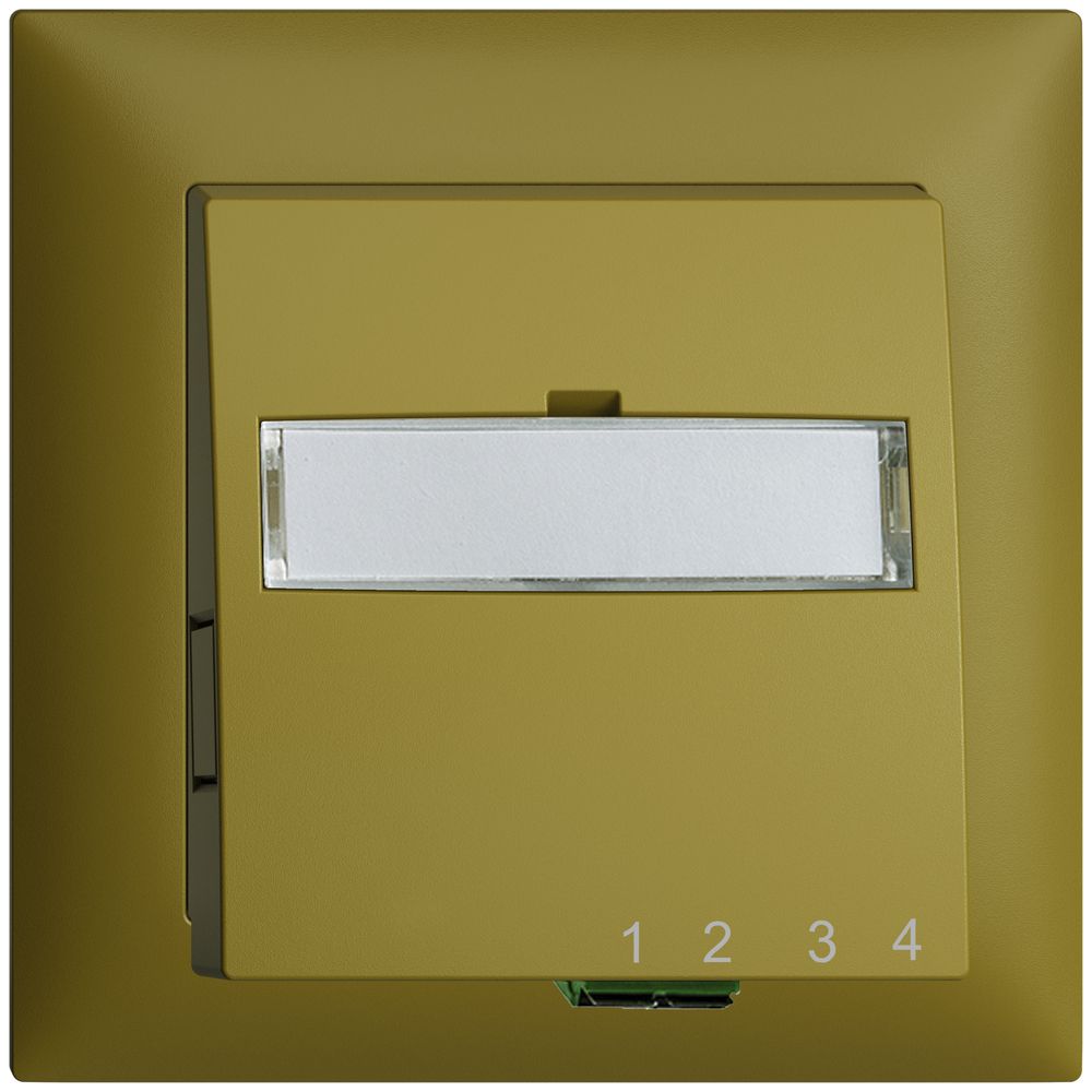 UP-Anschlussdose FTTH EDIZIOdue FH 1×LC APC Duplex FMI olive