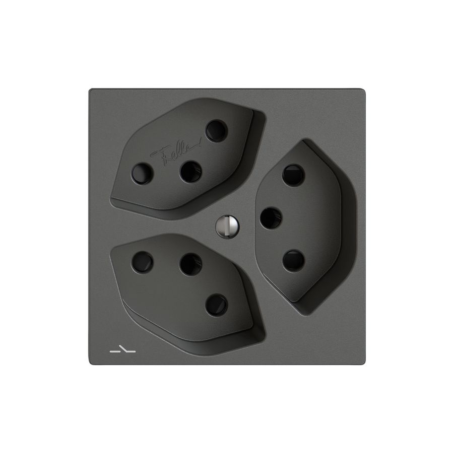 Steckdose EDIZIO.liv SNAPFIX® 3×T13 1×S mit Shutter dgu