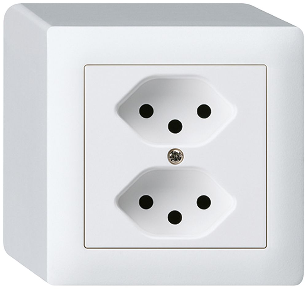 AP-Steckdose kallysto 2×T13 weiss