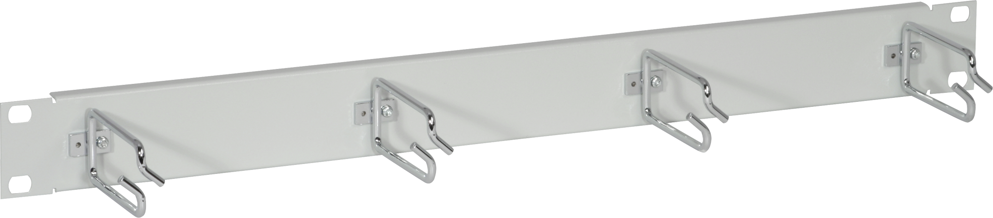 Panneau de renvoi AMP 1UH gris RAL7035, 60mm 4 guides