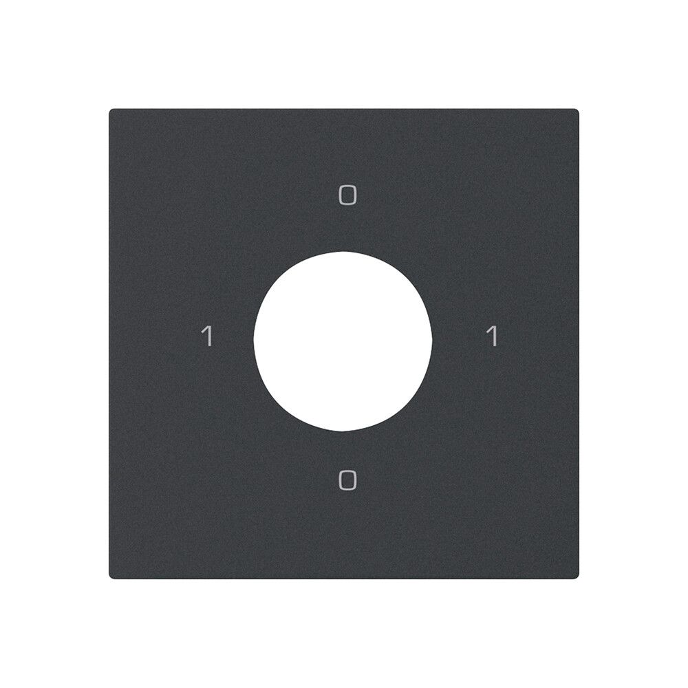 Kit frontale per interruttore a chiave S0 60×60mm kallysto 0-1-0-1 nero