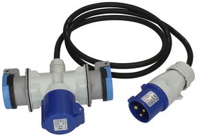 Câble de rallonge MH gomme 16A 230V 3×1.5mm² fiche CEE prise mobile CEE 1.5m no