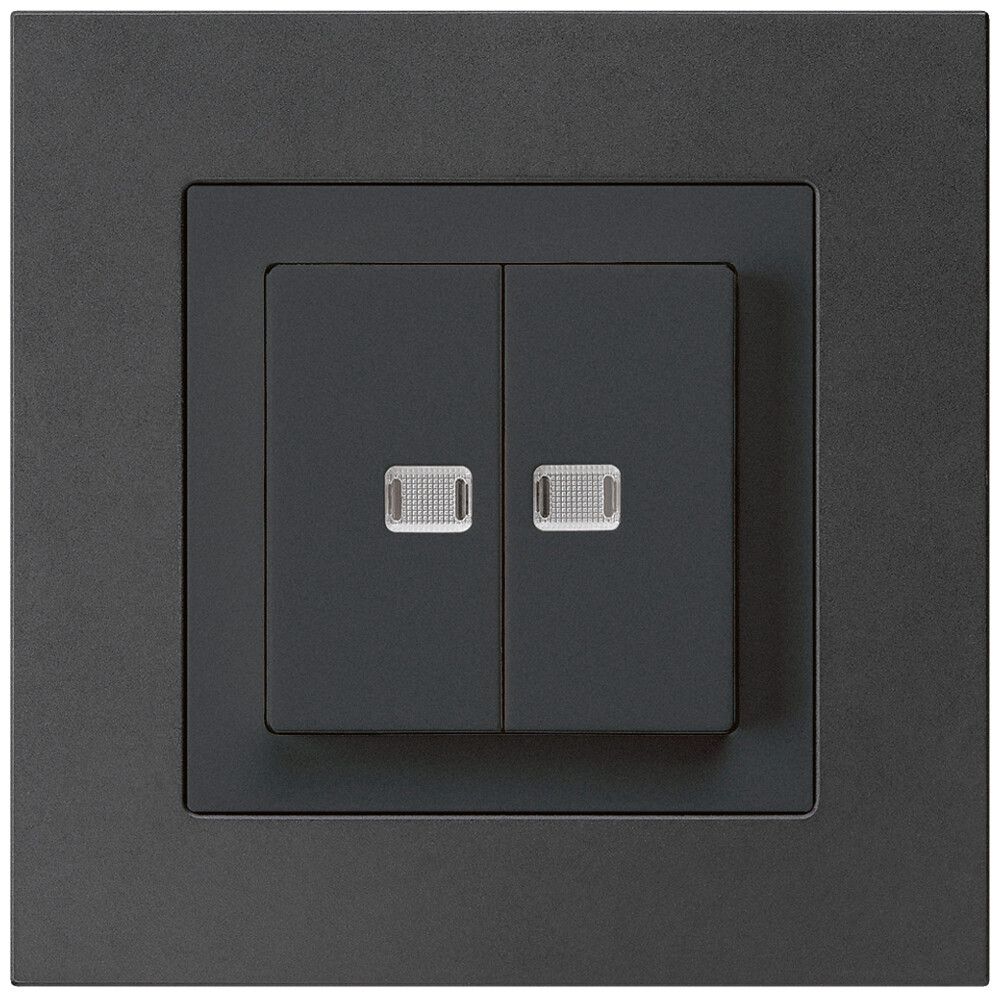 UP-Leuchttaster kallysto.pro 2×A-R/1P mit 2 Linsen schwarz