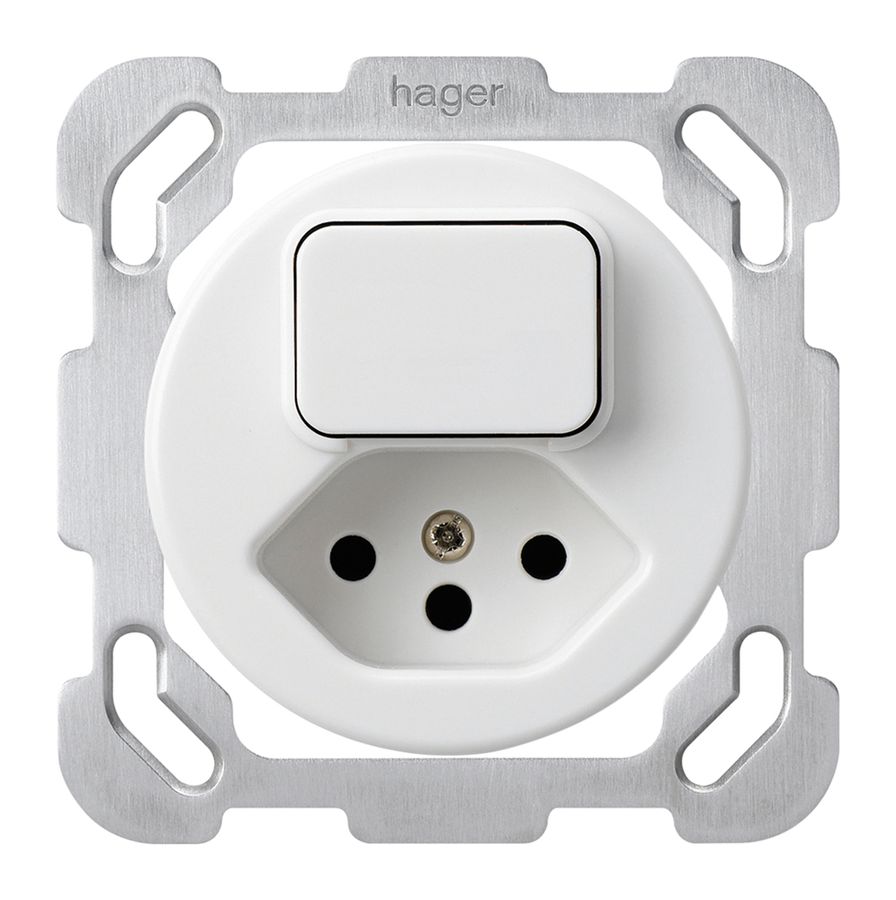 Insert pour combinaison ENC I basico A-R/1L+T13 blanc avec plaque de fixation