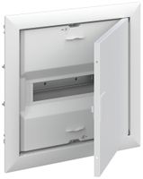 UP-Kleinverteiler ABB UK612N2 1-reihig 12TE mit Tür, weiss