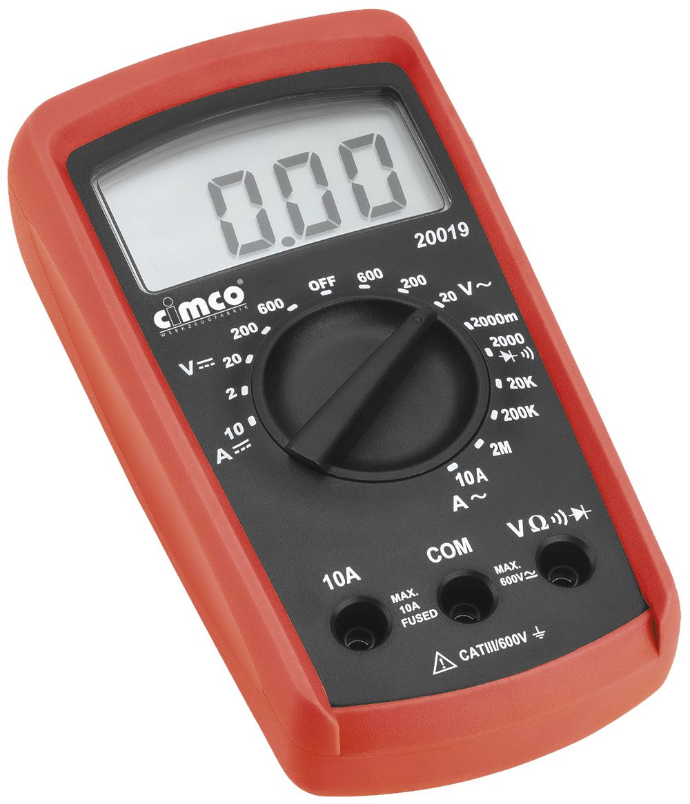 Multimetro digitale CIMCO Standard DIN0411 VDE CAT III 600V
