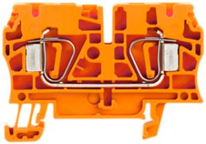 Durchgangs-Reihenklemme Weidmüller ZDU 4 Zugfeder 4mm² TS35 orange,