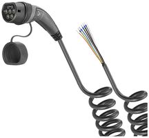 AC-Ladekabel E-Mobility WM Mode 3 Typ2/frei 11kW 16A 480V 5.5m spiral schwarz