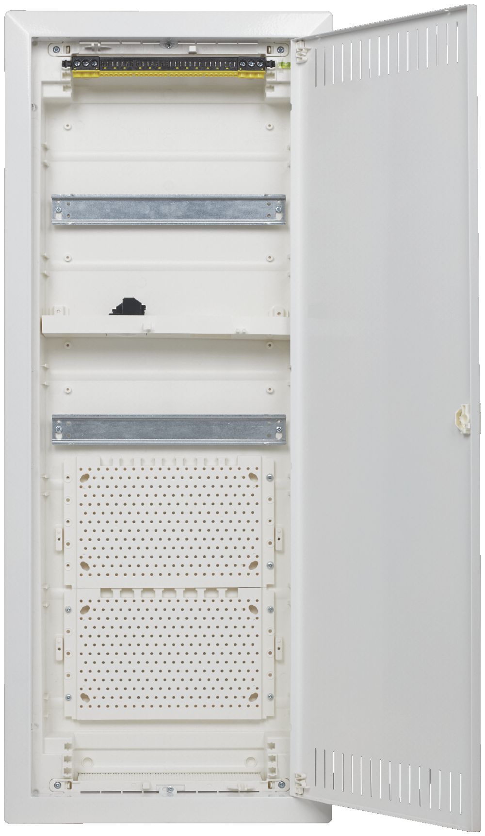 Distributeur combiné ENC JUMBO T1, 5 rangées, 2 rails DIN, 2 plaques perforées