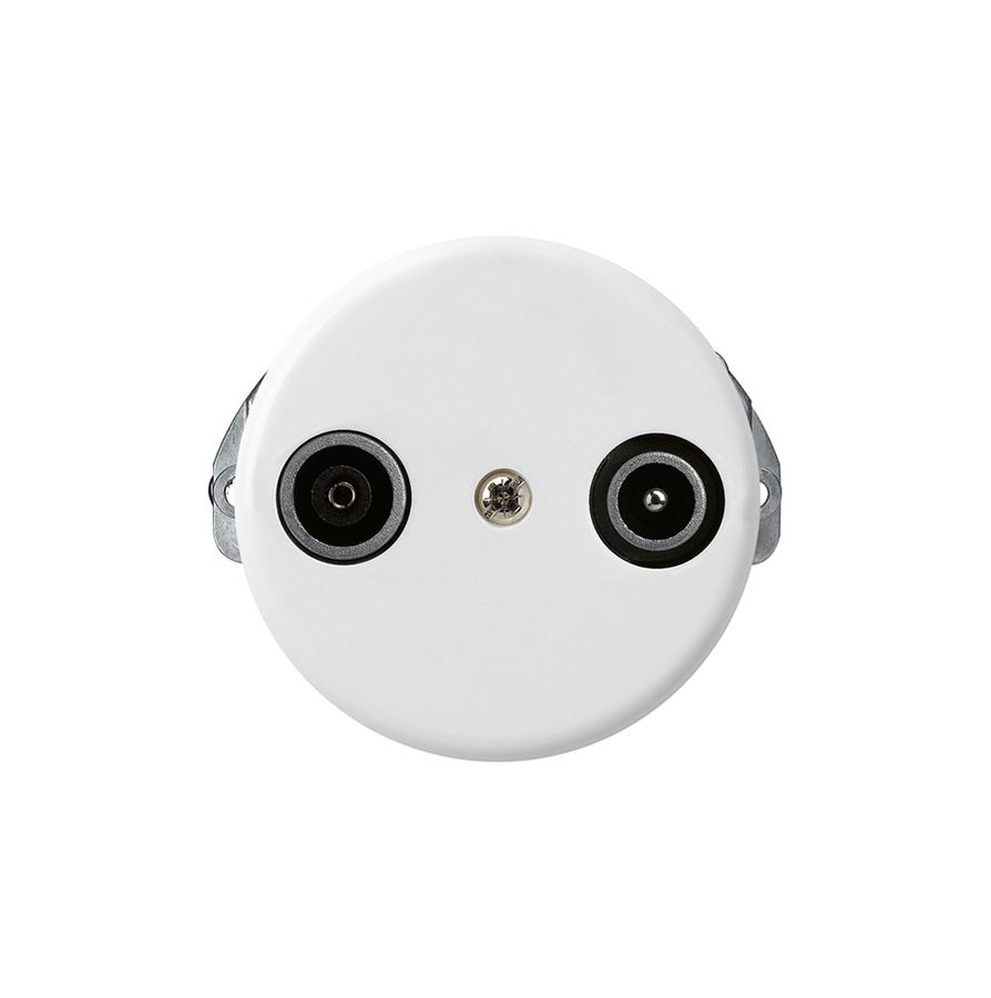 UP-Antennendose basico TV-R 19dB Durchgangsdose weiss