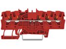 Borne de passage joignable WAGO TOPJOB S 1.5mm² 24A Push-in 5×1 TH35 rouge
