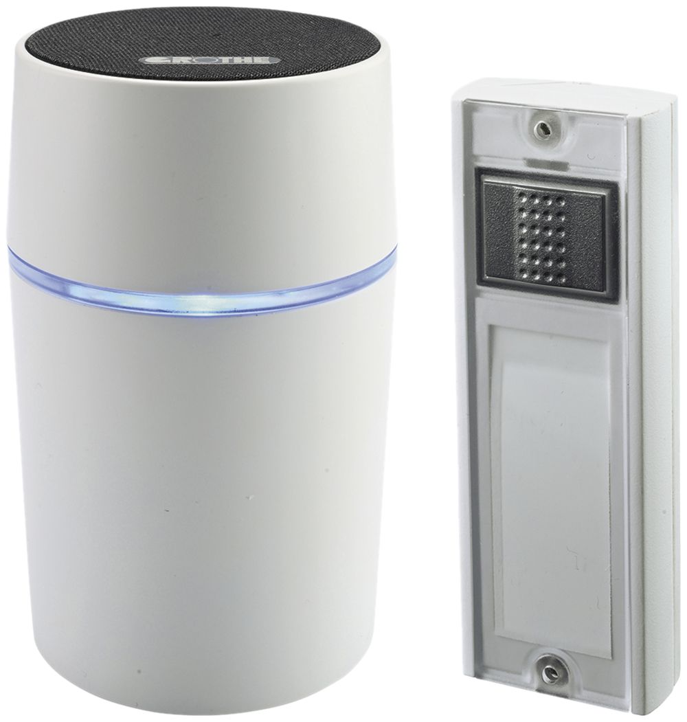 AP-Funkgong-Set Grothe CALIMA 200 4×1.5V Batterien weiss/schwarz