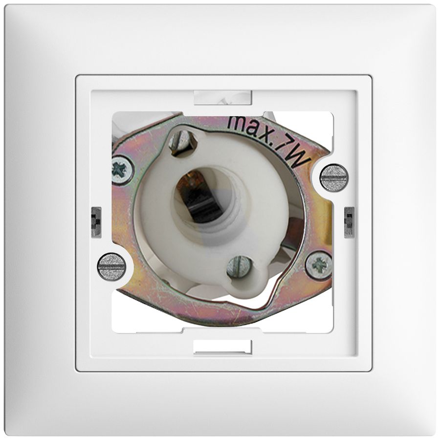 UP-Signallampe EDIZIOdue weiss 7W ohne flache Kalotte