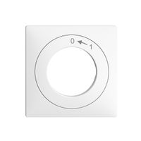 Frontset EDIZIOdue 0<-1 weiss 60×60mm für Schwenktaster