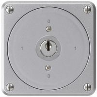 UP-Schlüsselschalter robusto ohne Klappdeckel 0/3P aluminium für Kombination