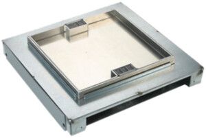 Boîte de raccordement Woertz hauteur de chape 75…100mm 384×384mm