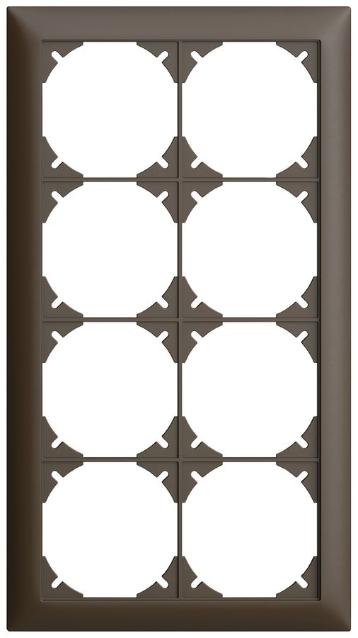 Abdeckrahmen EDIZIOdue 4×2 148×268mm umbra