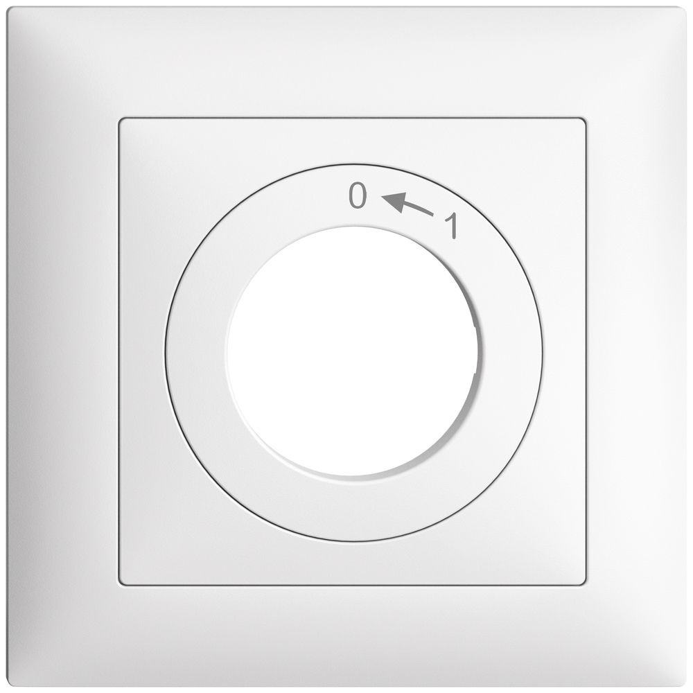 Kit frontal EDIZIOdue 0<-1 blanc 88×88mm pour contact pivotant