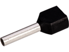 Zwillings-Aderendhülse isoliert 2×1.5mm²/12mm schwarz