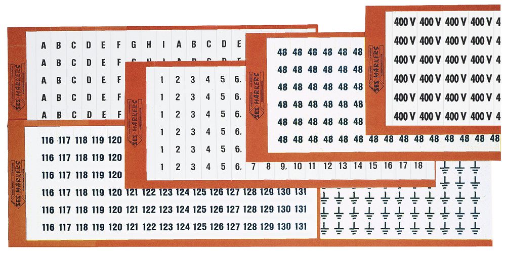 Bezeichnungskarte SES (=) weiss/schwarz