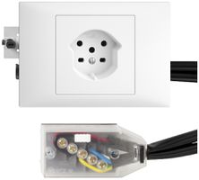 Presa INS EDIZIOdue T15 bianco 45…69mm per cavo piatto Technofil