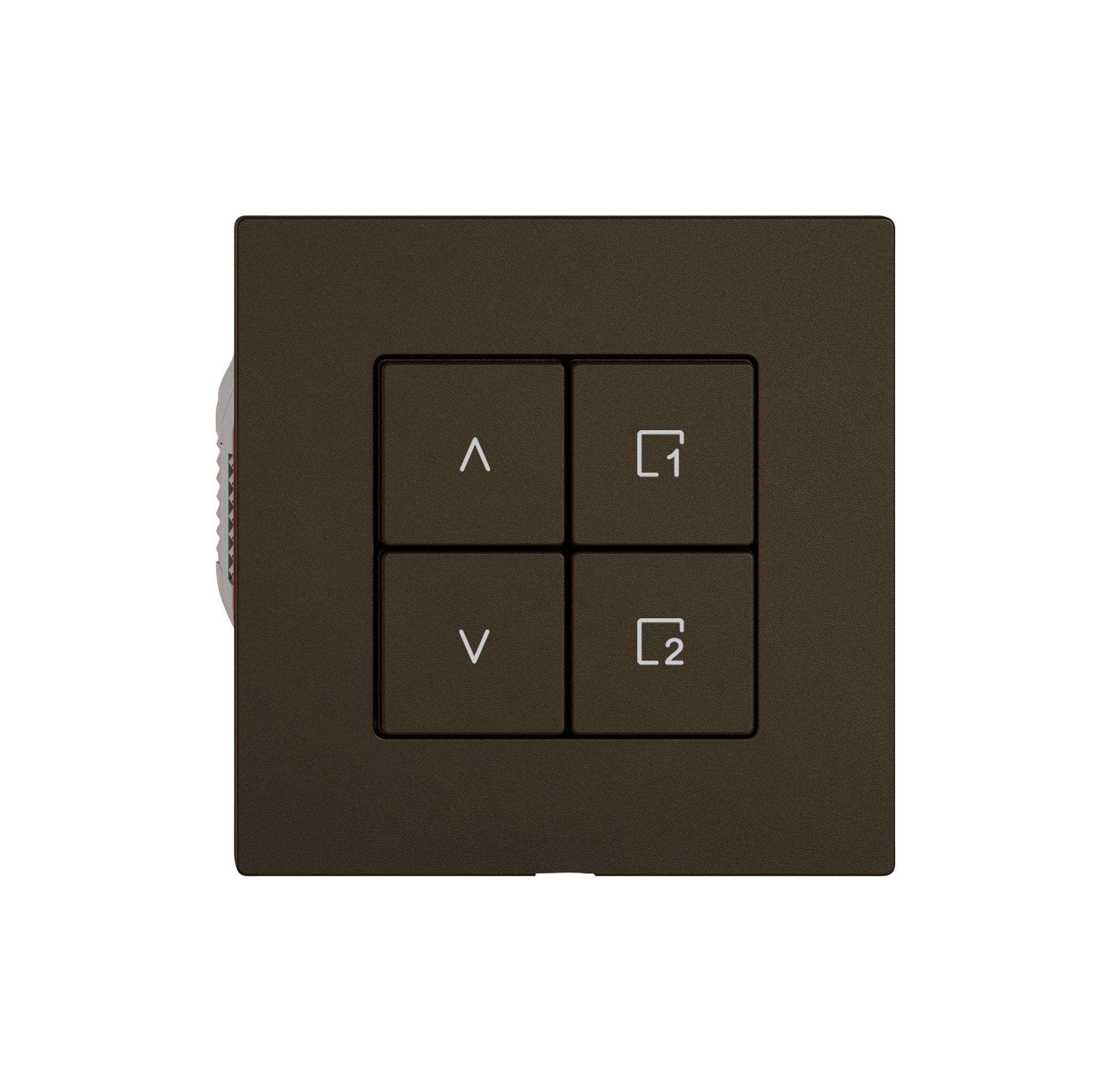 Station secondaire stores EDIZIO.liv Wiser SNAPFIX® 1 scène 4 touches br