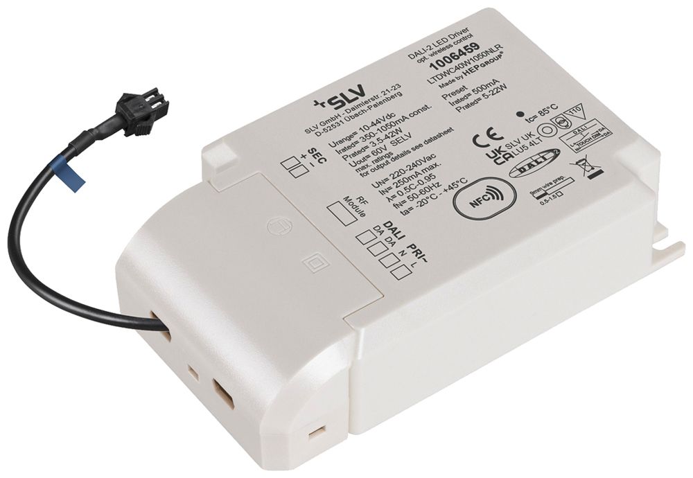 Alimentation LED SLV 42W DALI 500mA avec interface radio pour NUMINOS