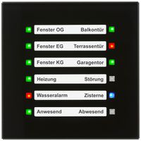 UP-Anzeigegerät KNX MDT SCN-GLED1S.01S Bezeichnungsfeld Glas