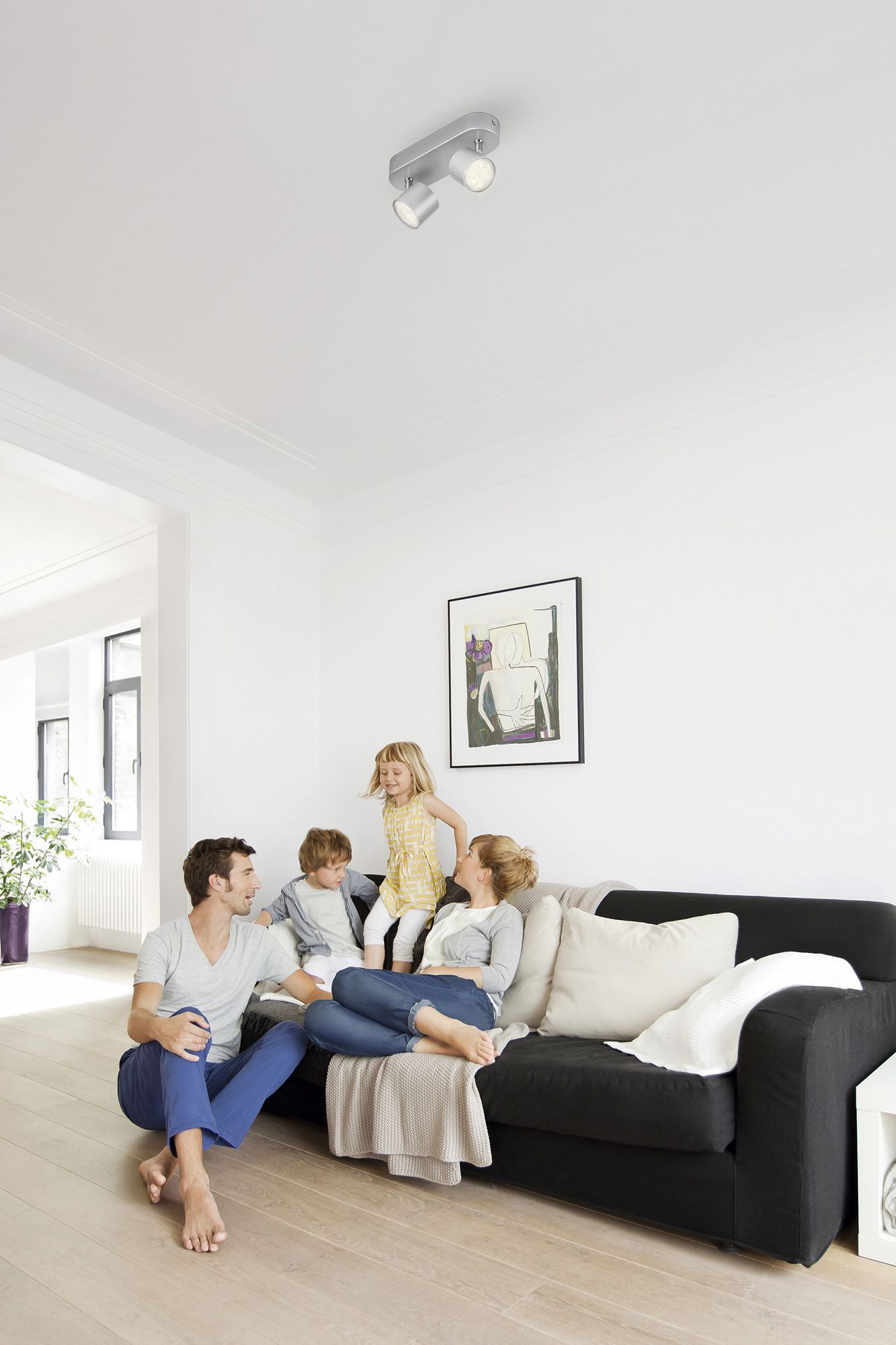 LED-Deckenleuchte Promo 2×4.5W 2700K 1000lm alu