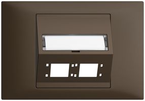 EB-Montageset EDIZIOdue BKE Schrägauslass 2×R&M Kat.6A/LC spezial, coffee