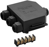 AP-Abzweigdose Raytech BABY BOX3-N m.Gel 5×6mm² Ø8…18mm IP68 schwarz