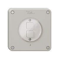 Poussoir KNX 2× NEVO N.CO RGB avec sonde de température, gris clair