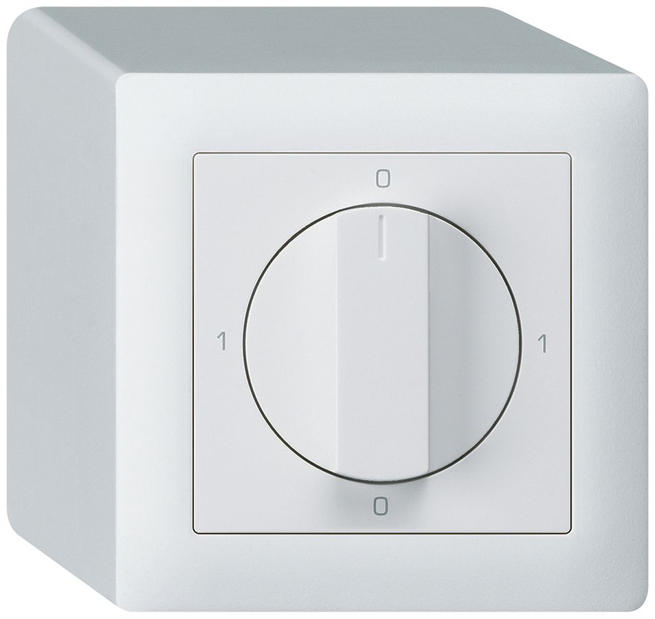 AP-Drehschalter kallysto 1/1L weiss mit Drehgriff