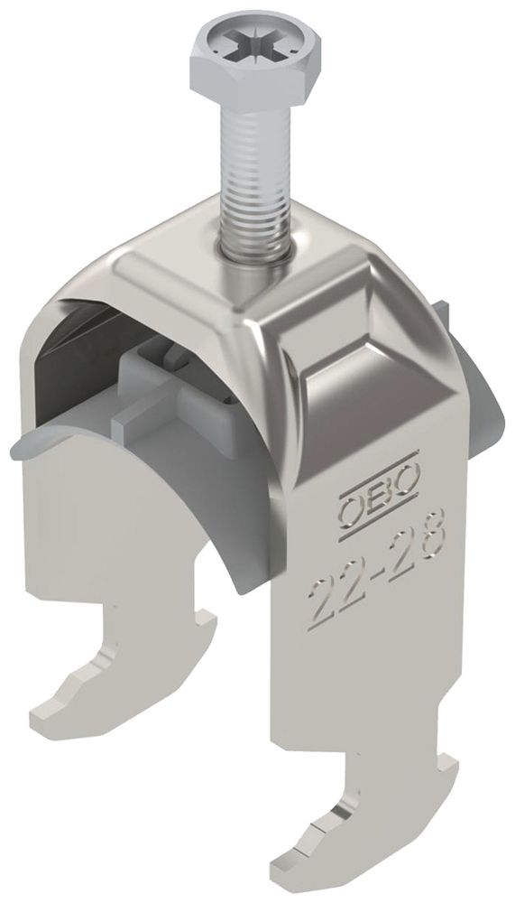 Fixation rapide BET 2056 pied à H matière synthétique 22…28mm 1×câble A2 1.4301