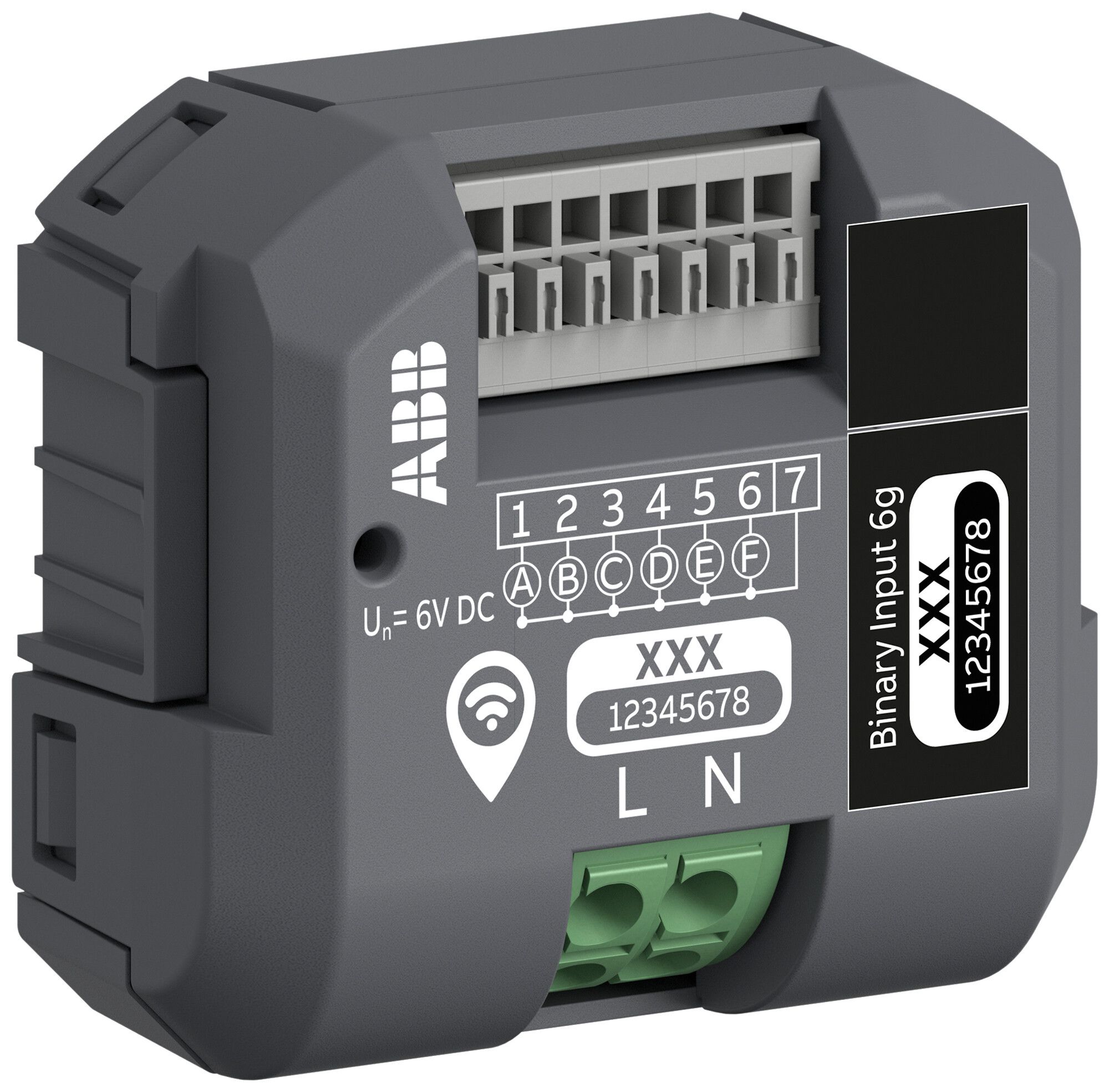 EB-RF-Binäreingang ABB free@home wireless 6×Eing IN:6VDC