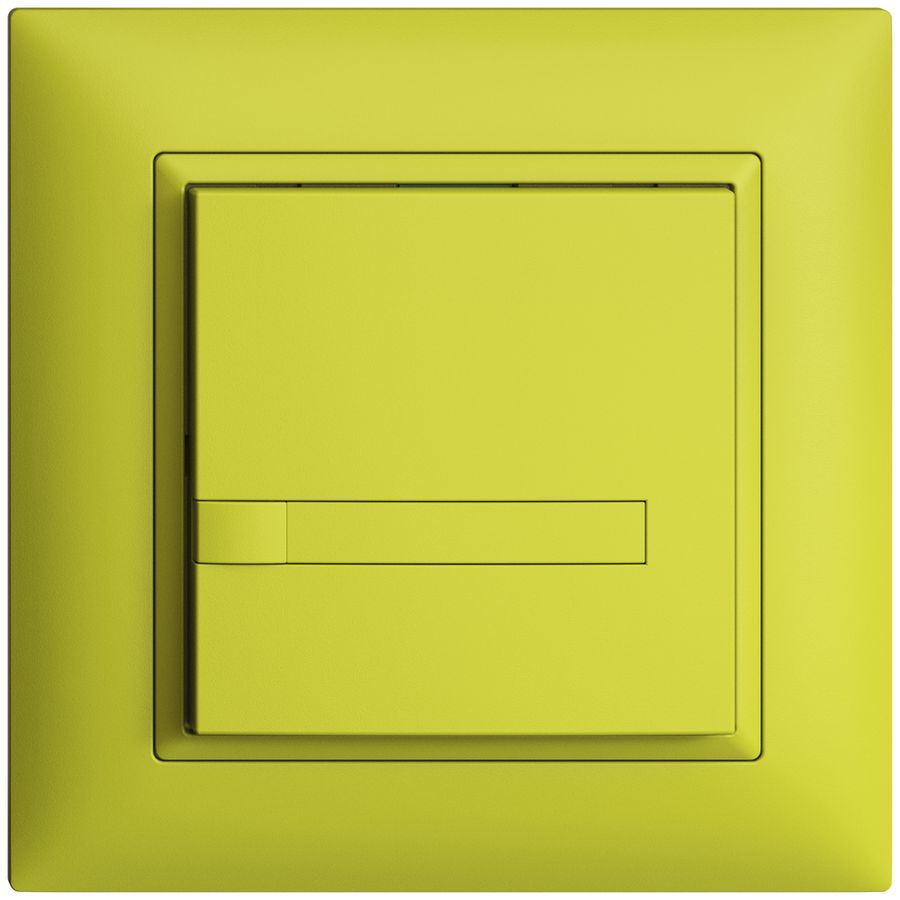 Poussoir ENC KNX 1× EDIZIOdue lemon RGB sans LED avec insert papier