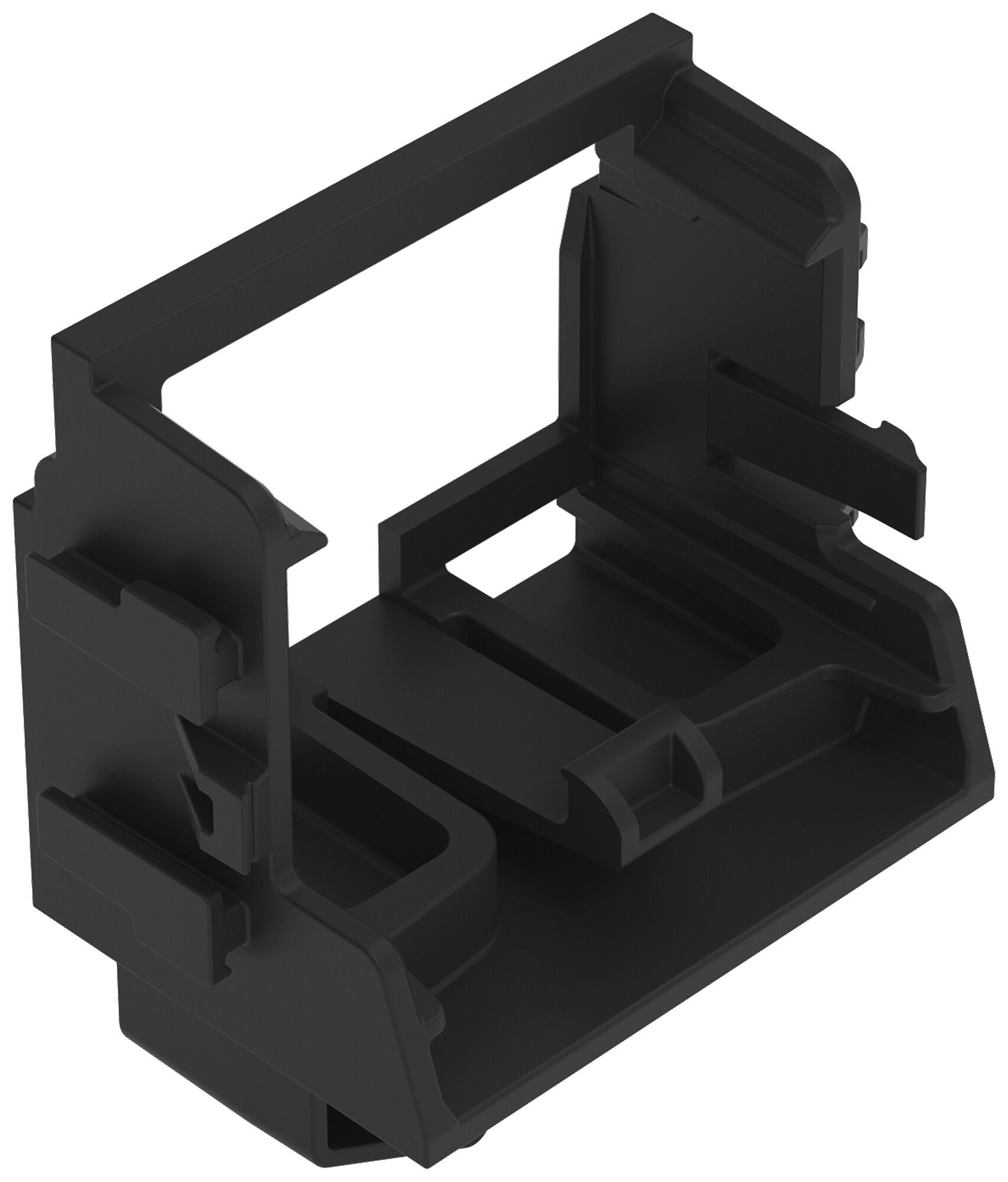 Befestigungsadapter WAGO 221 ohne Zugentlastung 10L×4mm² TH15 schwarz