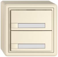 AP-Universaltaster EDIZIO.liv UNI SNAPFIX® 12…48V o.LED 2× 1-Tbed.Pap.cr