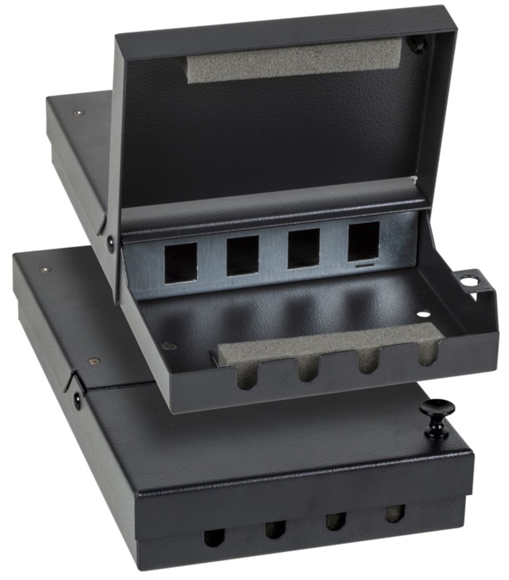 Boîtier point d.jonction AP Heiniger 12×Keystone RJ45 e.acier 388×265×43mm no