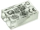 Borne de connexion Woertz 2P 0.5…2.5mm² blanc transparent