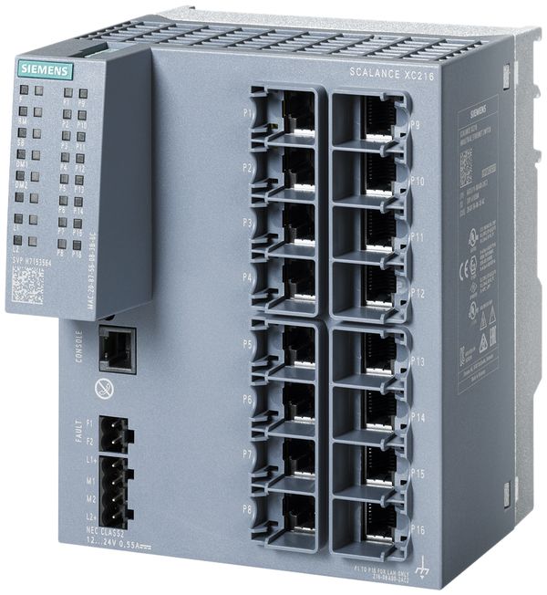 Switch IE Siemens SCALANCE XC216 16×RJ45 10/100Mbit/s managed