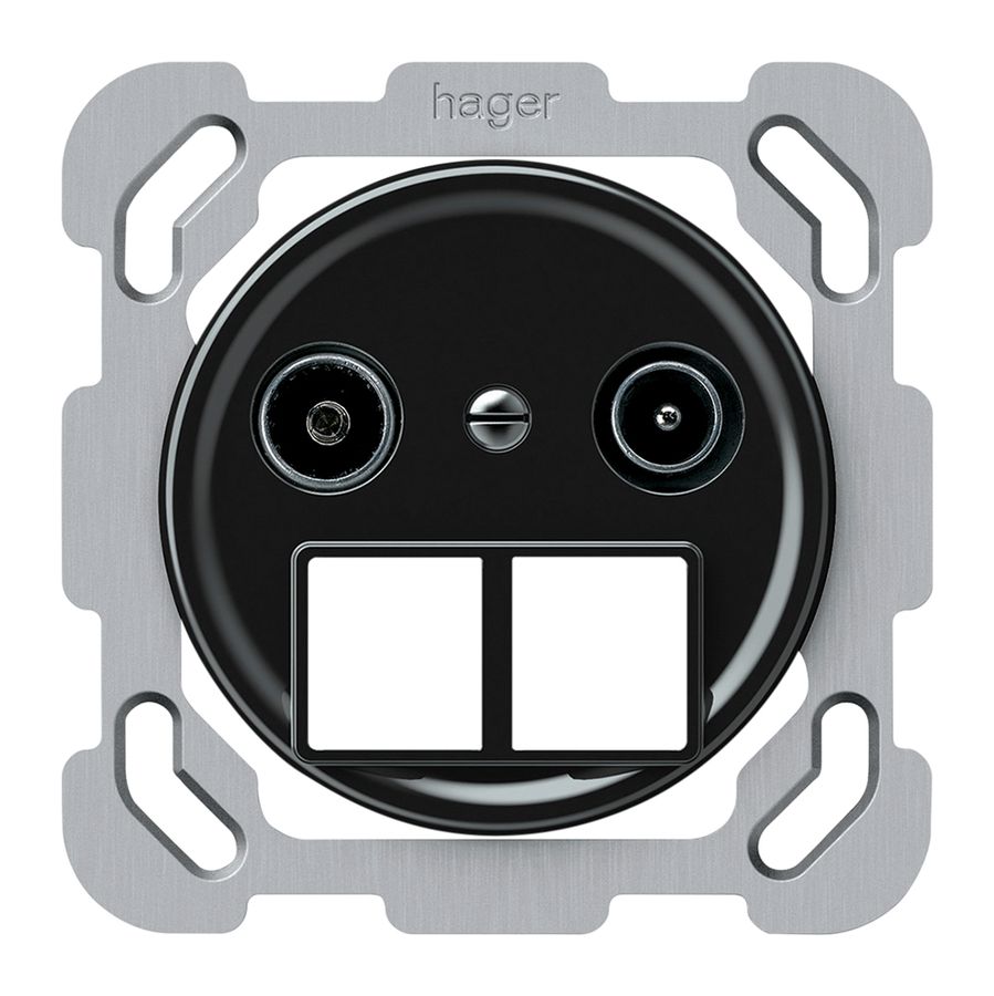 UP-Multimediadose TV-R origin Durchgangsdose 11dB 2.7dB schwarz