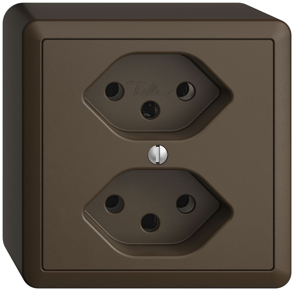 AP-Steckdose EDIZIOdue 2×T13 coffee