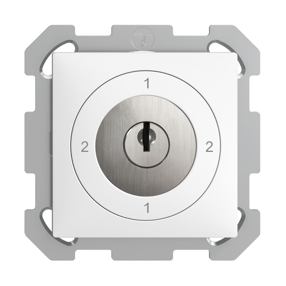 Interrupteur rotatif ENC EDIZIOdue 3/2P blanc, avec serrure de sûreté